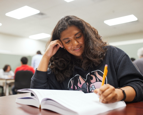 C2 Student Studying